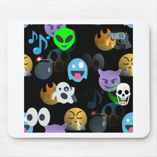 Tapis De Souris halloween emojis (Devant)