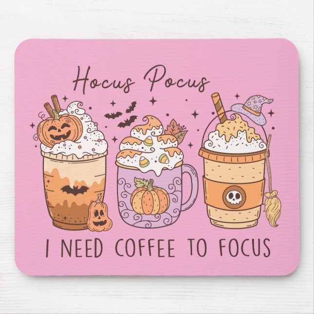 Tapis De Souris Halloween et café (Devant)
