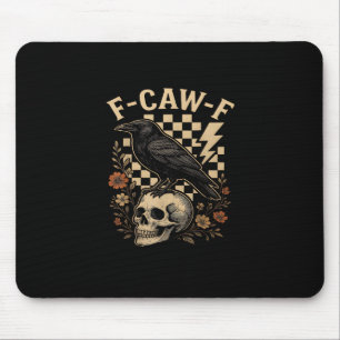 Tapis De Souris Halloween F-Caw-F Corbeau Oiseau F-Caw-F Corneille