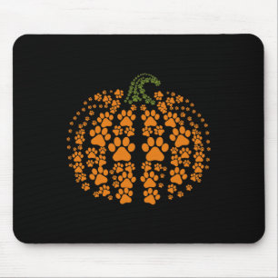 Tapis De Souris Halloween Fall Cute Paws Citrouille Amateurs d'ani