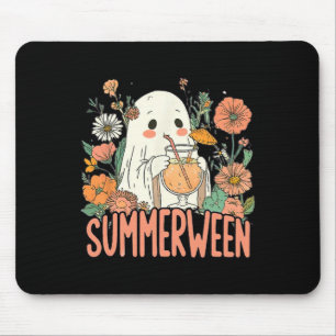 Tapis De Souris Halloween Fantôme d'été Retro Summerween