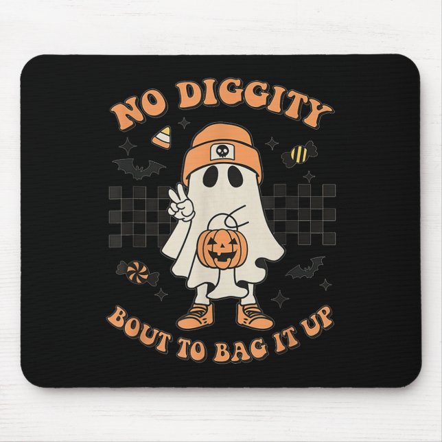 Tapis De Souris Halloween fantôme pas de diggity bout pour l'embal (Devant)