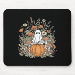 Tapis De Souris Halloween Fantôme saison Éffrayante Retro Boho Flo