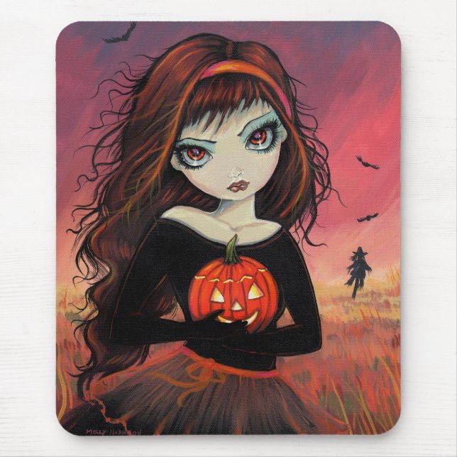 Tapis de souris Halloween Feu d'Automne (Devant)