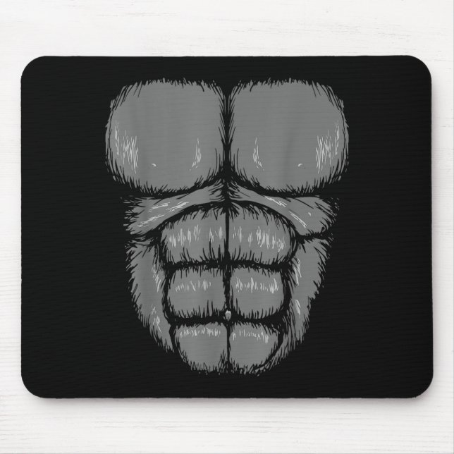 Tapis De Souris Halloween Funny Gorilla Monkey Belly Chest Costume (Devant)