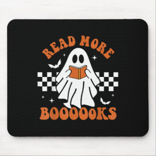 Tapis De Souris Halloween Funny Teacher Cute Livres Ghost Read Mo