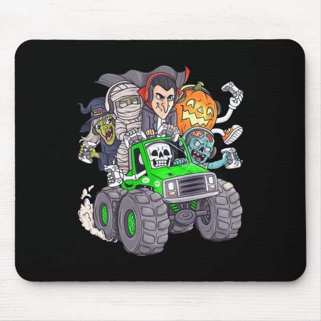 Tapis De Souris Halloween Gamer Skeleton (Devant)