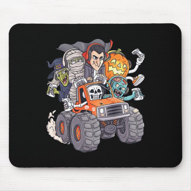 Tapis De Souris Halloween Gamer Skeleton (Devant)