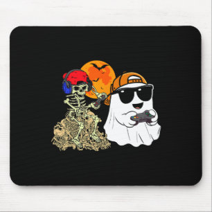 Tapis De Souris Halloween Ghost Boys Kids Gaming Effrayant Skeleto