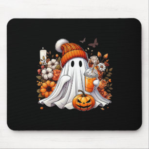 Tapis De Souris Halloween Ghost Citrouille Spice Latte Flower Co