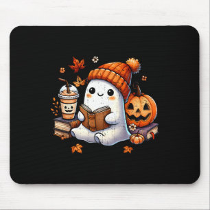 Tapis De Souris Halloween Ghost Lecture Livre Lote Ghost Cof