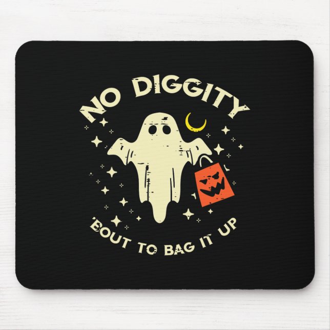 Tapis De Souris Halloween Ghost No Diggity Costume Garçons Filles  (Devant)