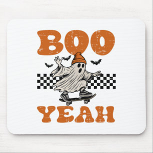Tapis De Souris Halloween Ghost Skateboard Boo Ouais Costume Boys