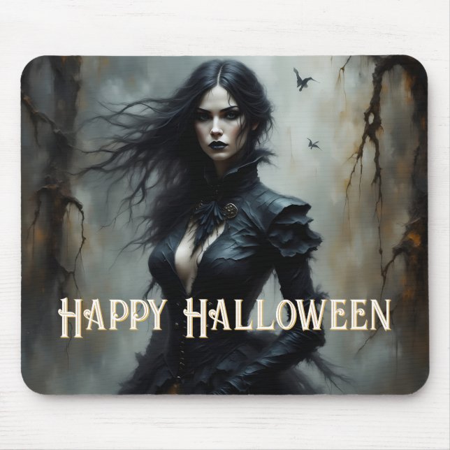 Tapis De Souris Halloween gothique Nuit de Mystère (Devant)