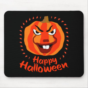 Tapis De Souris 🎃 Halloween heureux - Drôle, Effrayant et Citroui