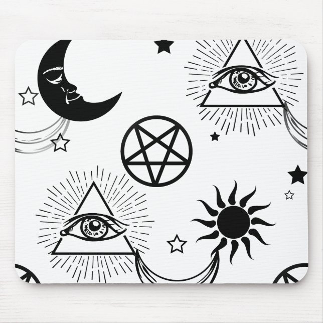 Tapis De Souris halloween illuminati eye (Devant)