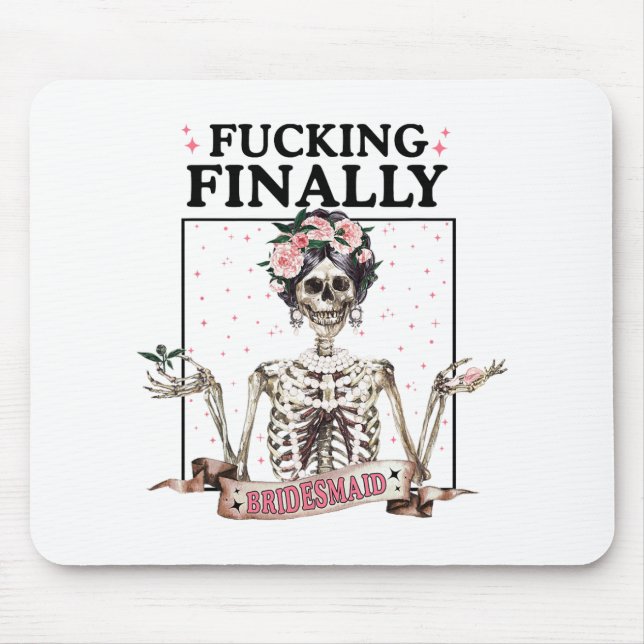 Tapis De Souris Halloween Ing Finalement Bridesmaid Skeleton Bache (Devant)