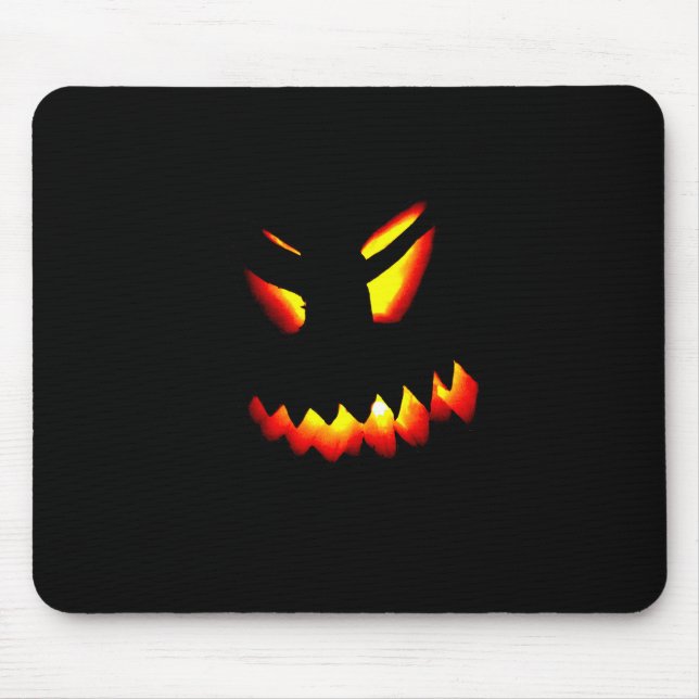 Tapis De Souris Halloween Jack-O-Lantern Face Mousepad (Devant)