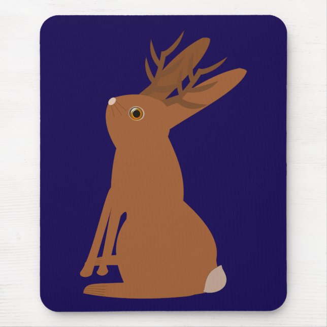 Tapis De Souris Halloween Jackalope Trou ou traitement (Devant)