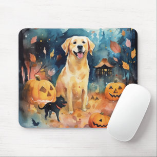 Tapis De Souris Halloween Lappund Finlandais Avec Peur Citrouille
