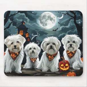 Tapis De Souris Halloween maltais Éffrayant