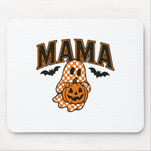 Tapis De Souris Halloween Mama Chemise Fantôme Citrouille mignon P