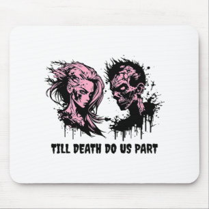 Tapis De Souris Halloween Mariage Gothique Mariée Groom Zombies Ju