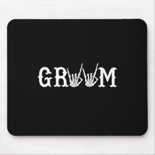 Tapis De Souris Halloween mariée Mariage Groom Skeleton jusqu'à la