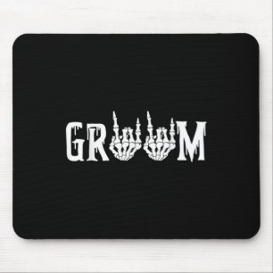 Tapis De Souris Halloween mariée Mariage Groom Skeleton jusqu'à la