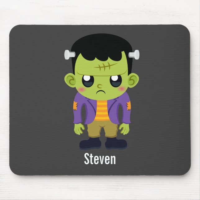 Tapis De Souris Halloween monstre Frankenstein Green (Devant)