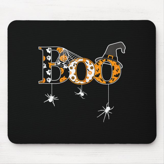 Tapis De Souris Halloween Motif - Boo  (Devant)