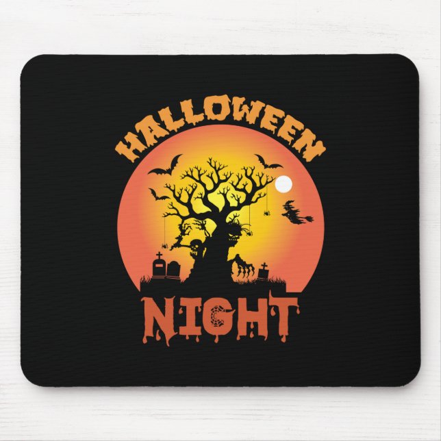Tapis De Souris Halloween Night Birthday (Devant)