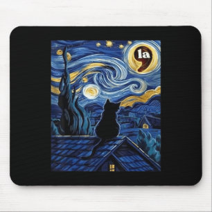 Tapis De Souris Halloween Nuit étoile Noir Cat Comma La Kamala H