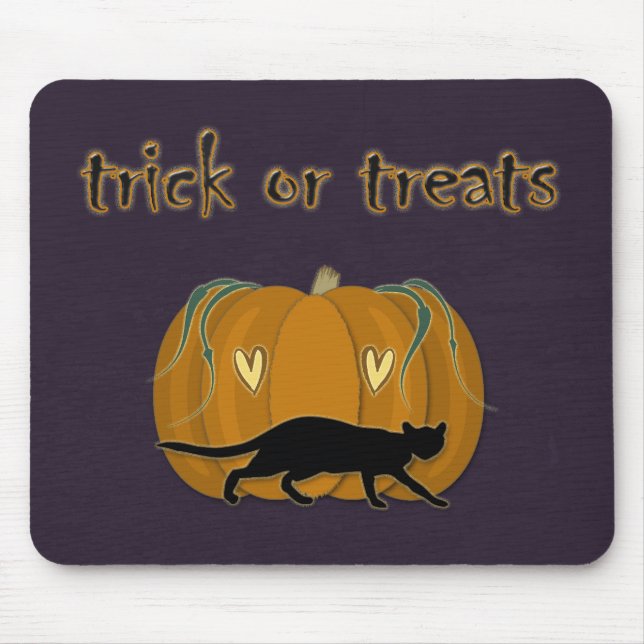 Tapis De Souris Halloween ou les gourmandises (Devant)