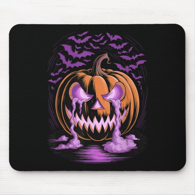 Tapis De Souris Halloween Pumpkin Soky Season Bats  (Devant)