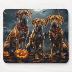 Tapis De Souris Halloween Rhodesian Ridgeback Éffrayant