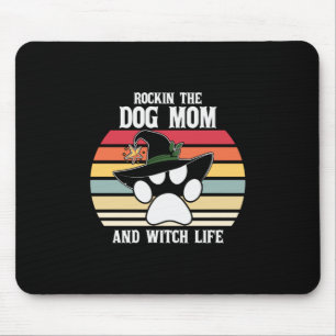 Tapis De Souris Halloween Rockin the Dog Mama and Witch Life Xmas