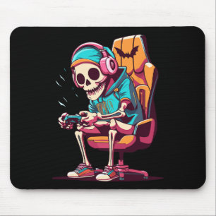 Tapis De Souris Halloween Saison Éffrayante Jeu Skeleton jeu d'hor