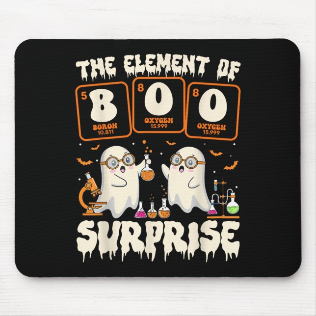 Tapis De Souris Halloween Science Ghost Teacher The Element Of Sur (Devant)
