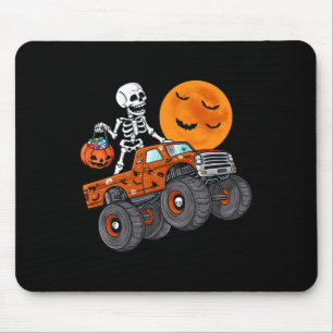 Tapis De Souris Halloween Skeleton équitation Monster Truck Toddle