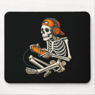Tapis De Souris Halloween Skeleton Gamme Casques Vidéo Jeu C