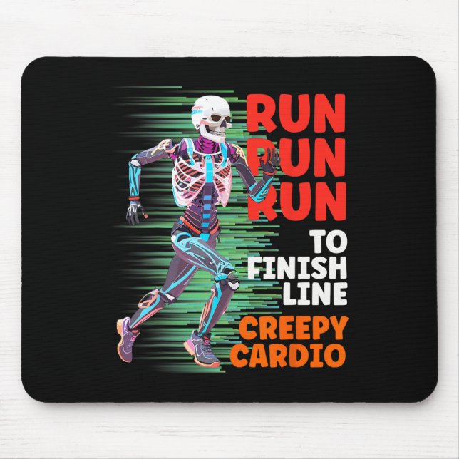 Tapis De Souris Halloween Skeleton Runner Cardio Déplaisant Jogger (Devant)