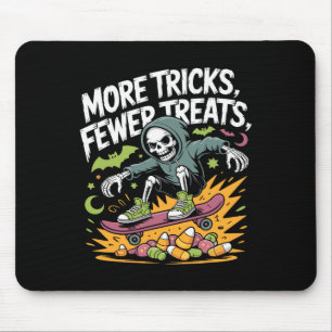 Tapis De Souris Halloween Skeleton Skicks Skull Skateboard