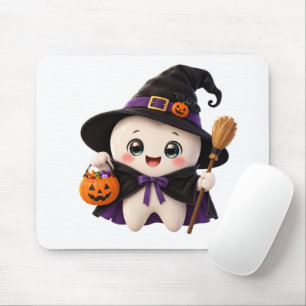 Tapis de souris Halloween sorcière aux dents migno