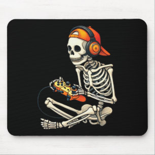 Tapis De Souris Halloween Squelette Joueur Vidéo Jeu Garçons Homme