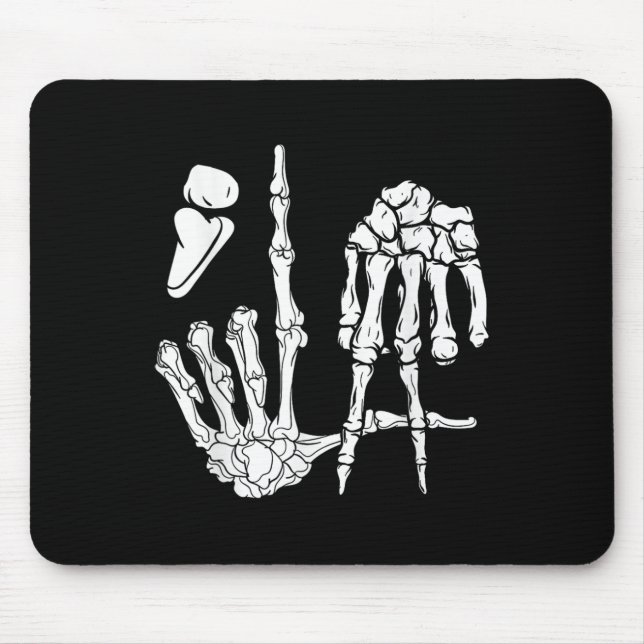 Tapis De Souris Halloween Squelette Main Comma La Ponctuation Kama (Devant)