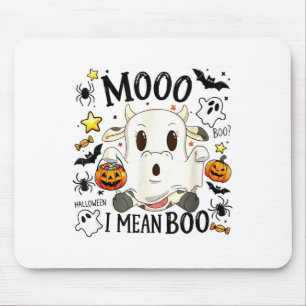 Tapis De Souris Halloween Tee Funny Moo I Signifie Boo Cute Cow Éf