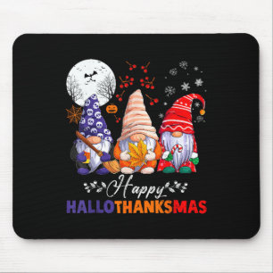 Tapis De Souris Halloween Thanksgiving Noël Joyeux Hallomerci