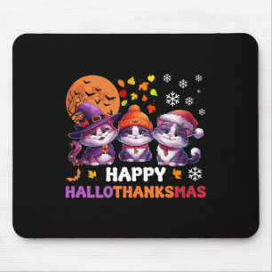 Tapis De Souris Halloween Thanksgiving Noël Joyeux Hallomerci