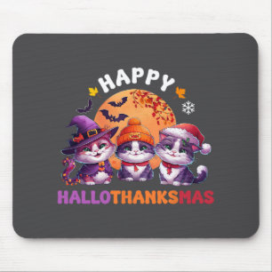 Tapis De Souris Halloween Thanksgiving Noël Joyeux Hallomerci